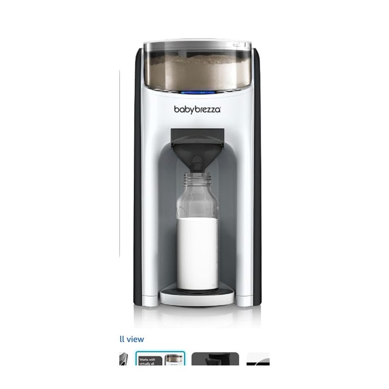 Baby Brezza Formula Pro Advanced — formula dispenser machine on a counter, shown at scale