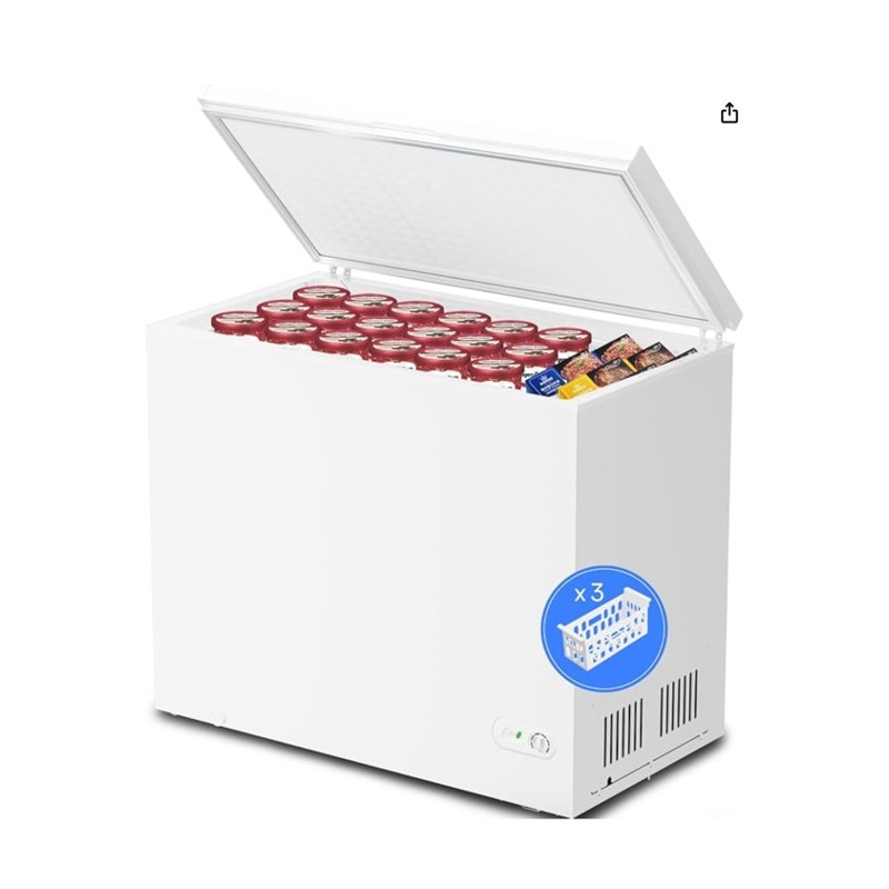 Kismile 7.0 Cu Ft Chest Freezer — chest freezer in a garage or utility room, shown at scale