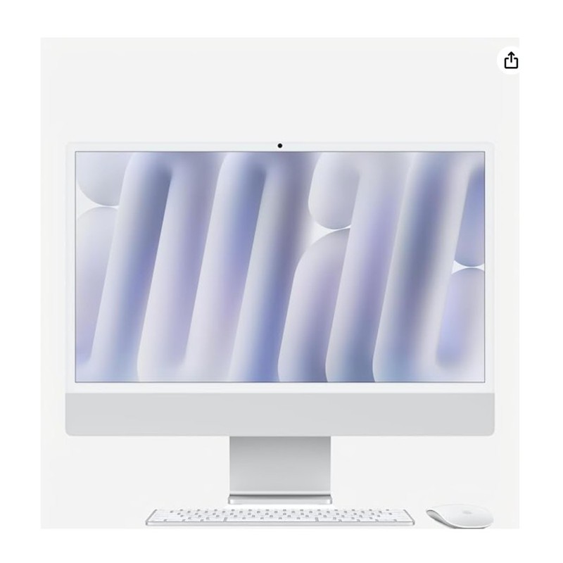 Apple iMac (M4) — iMac on a desk, shown at scale