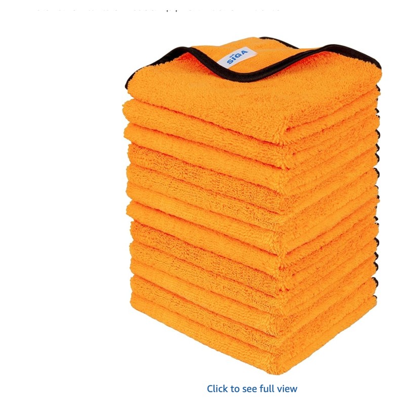 MR.SIGA Microfiber Towels — stack of microfiber towels, shown at scale