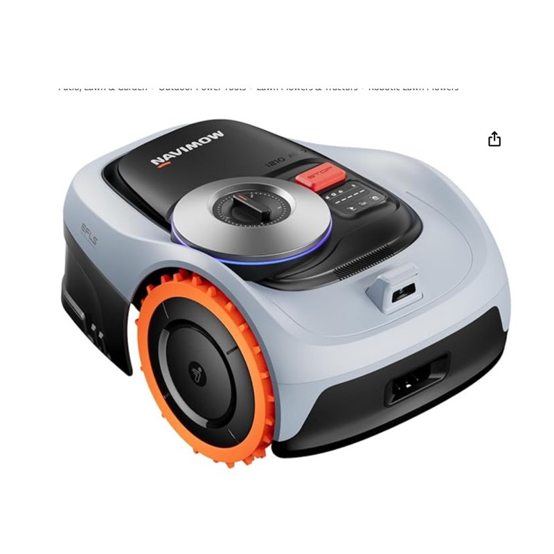 Segway Navimow i210 AWD — robot mower on a lawn, shown at scale